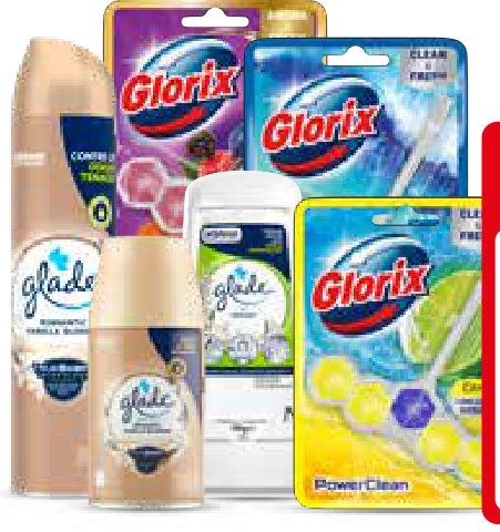 Glorix toiletblokken en Glade
