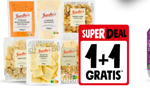 Jumbo’s verse pasta en pastasaus