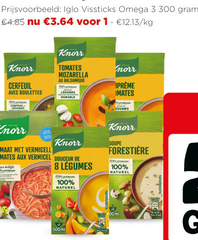Knorr soep in pak en Droge Soup Idée