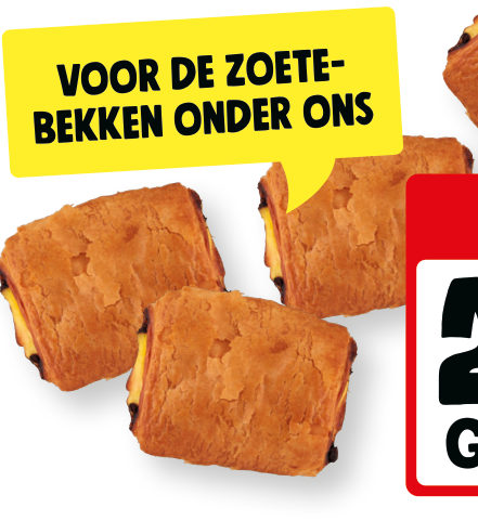 Chocoladebroodjes van de bakkerij